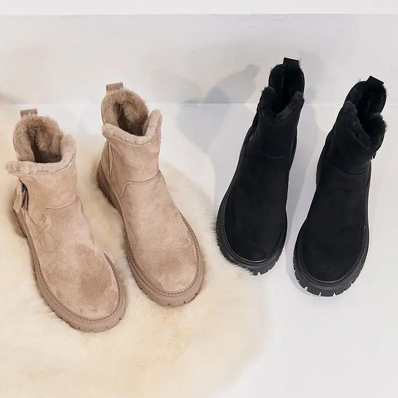 Emma | Plush-Lined Side Zip Winter Boots
