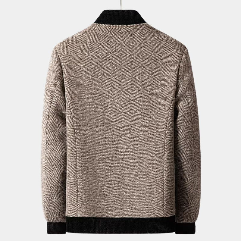 Enzo | Classic Herringbone Mens Winter Jacket