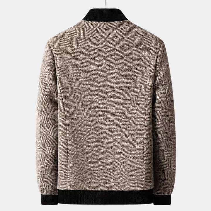 Enzo | Classic Herringbone Mens Winter Jacket
