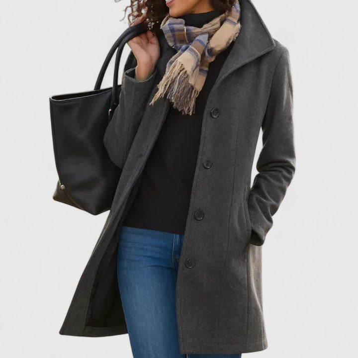 Esme | Cosy Longline Button Front Long Jacket