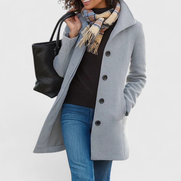 Esme | Cosy Longline Button Front Long Jacket