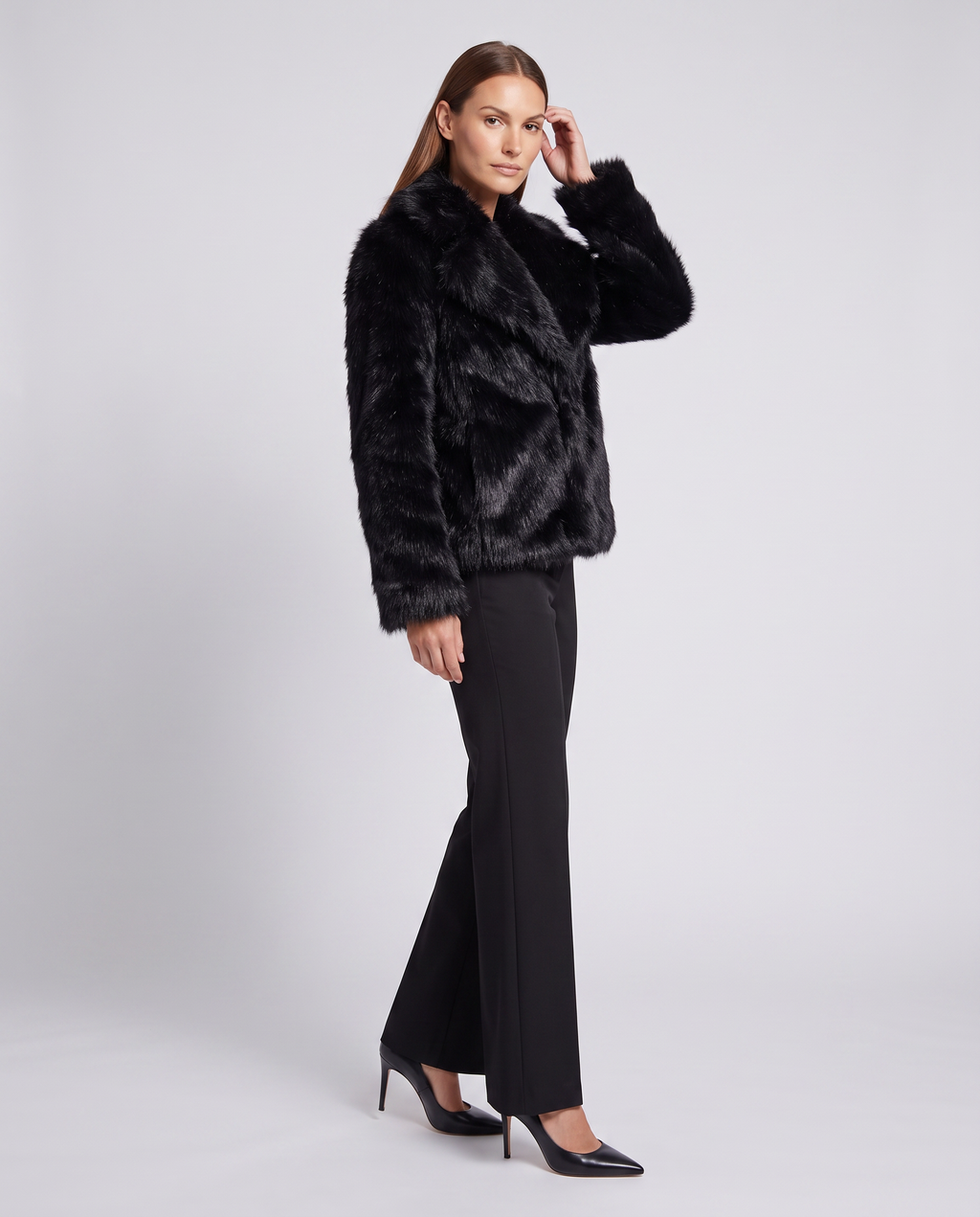 Esme | Cosy Shaggy Collared Fur Jacket