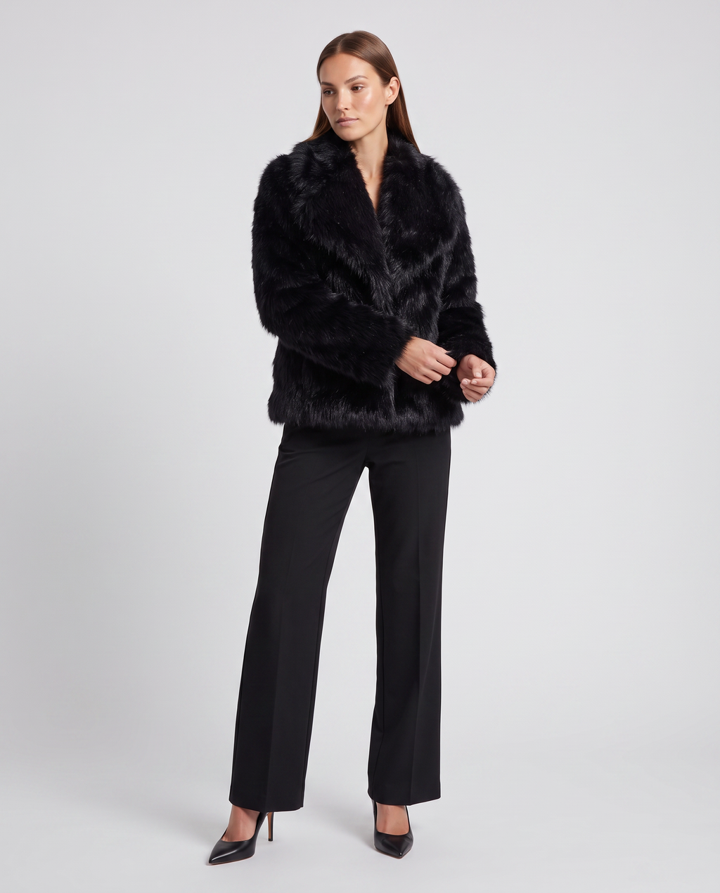 Esme | Cosy Shaggy Collared Fur Jacket