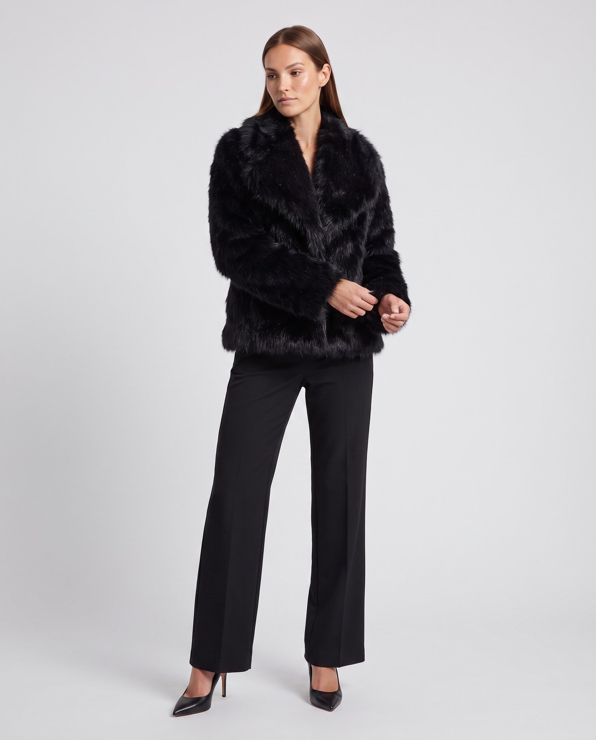 Esme | Cosy Shaggy Collared Fur Jacket