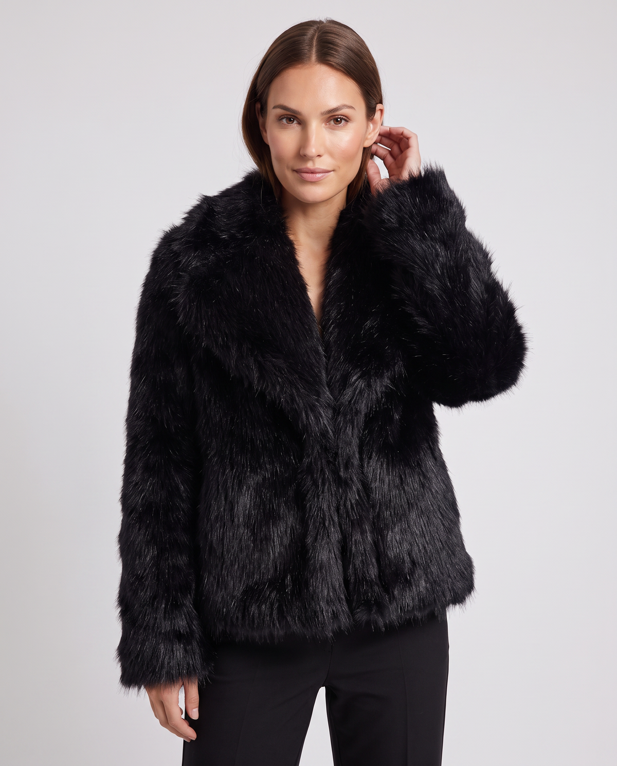 Esme | Cosy Shaggy Collared Fur Jacket
