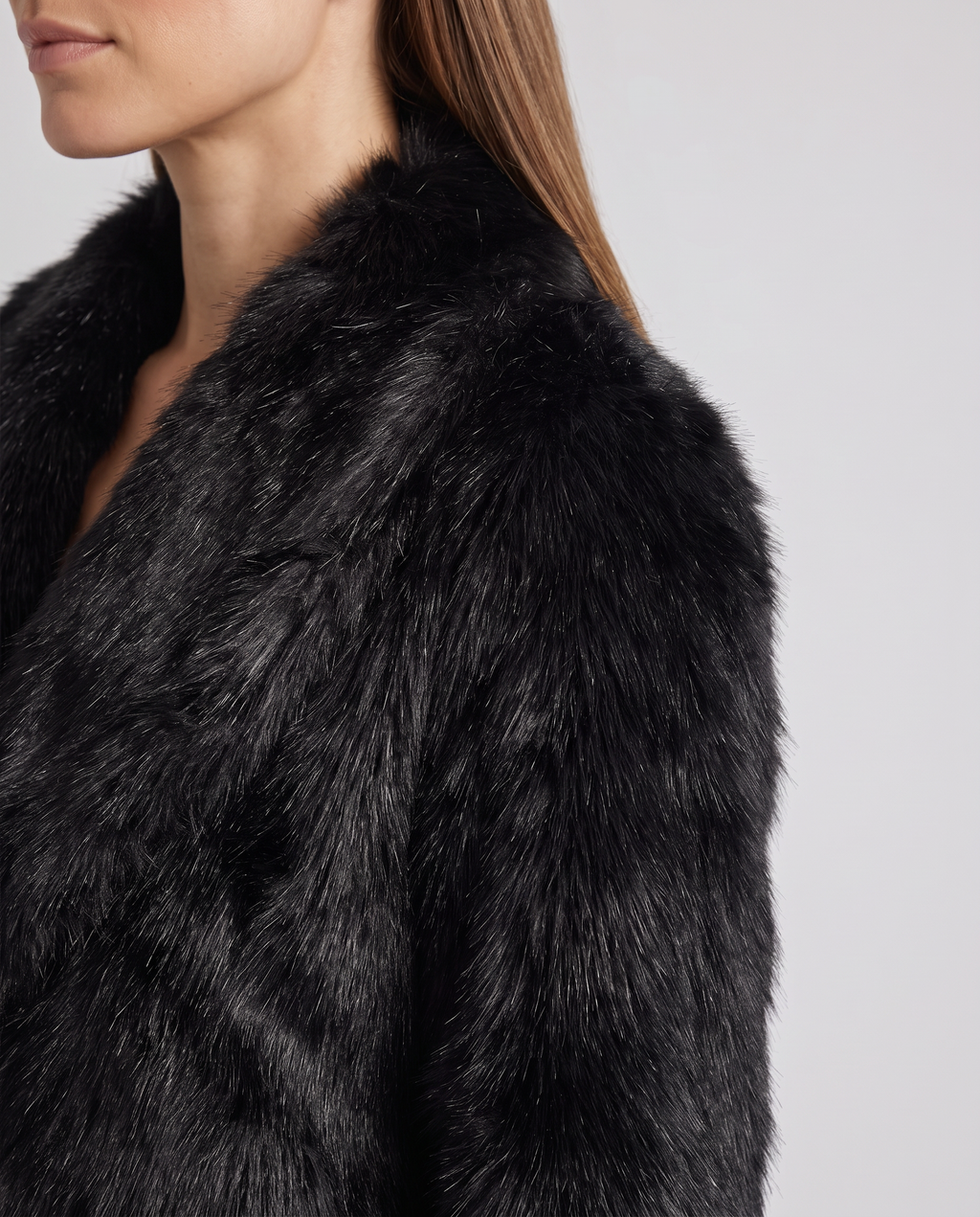 Esme | Cosy Shaggy Collared Fur Jacket
