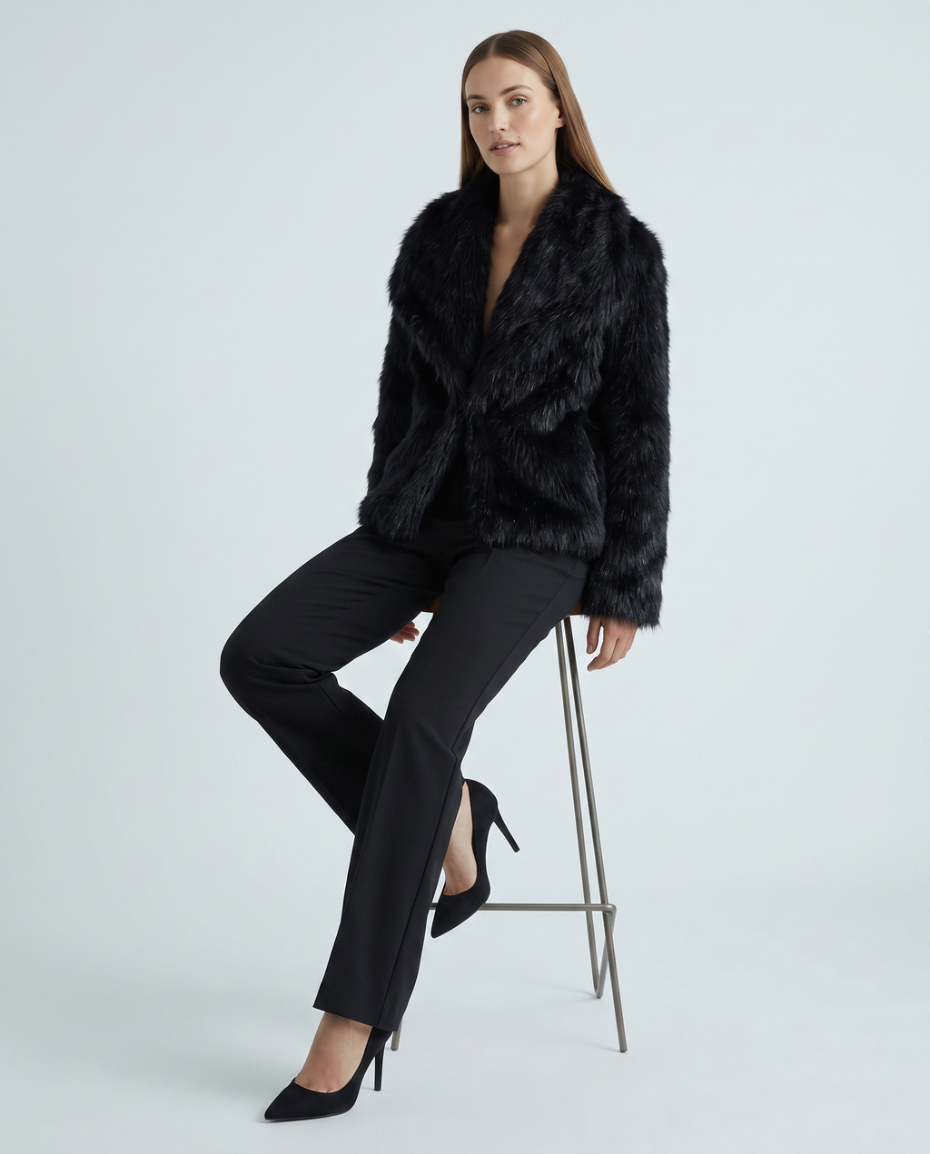 Esme | Cosy Shaggy Collared Fur Jacket