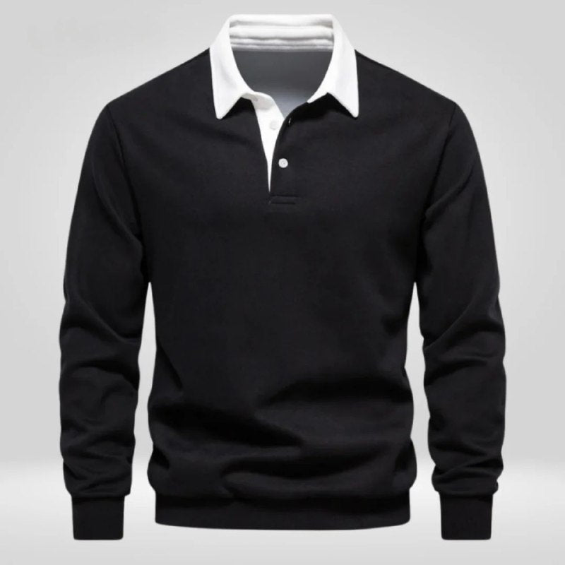 Ethan | Long Sleeve Polo Collar Mens Knitted Jumper