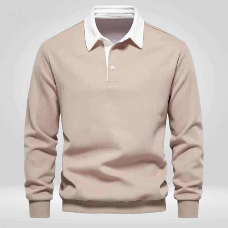 Ethan | Long Sleeve Polo Collar Mens Knitted Jumper