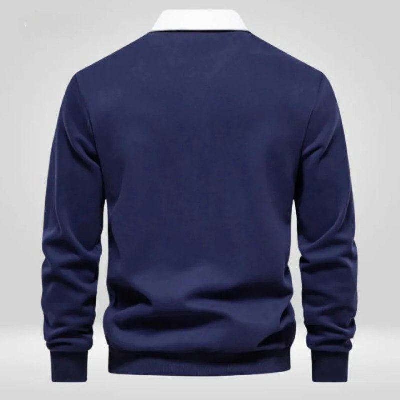 Ethan | Long Sleeve Polo Collar Mens Knitted Jumper
