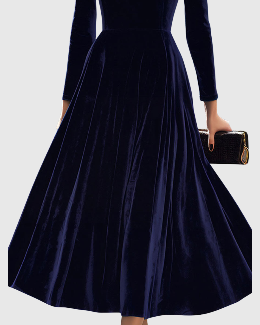 Eva | Elegant Puff-Sleeve Midi Jumper Dress