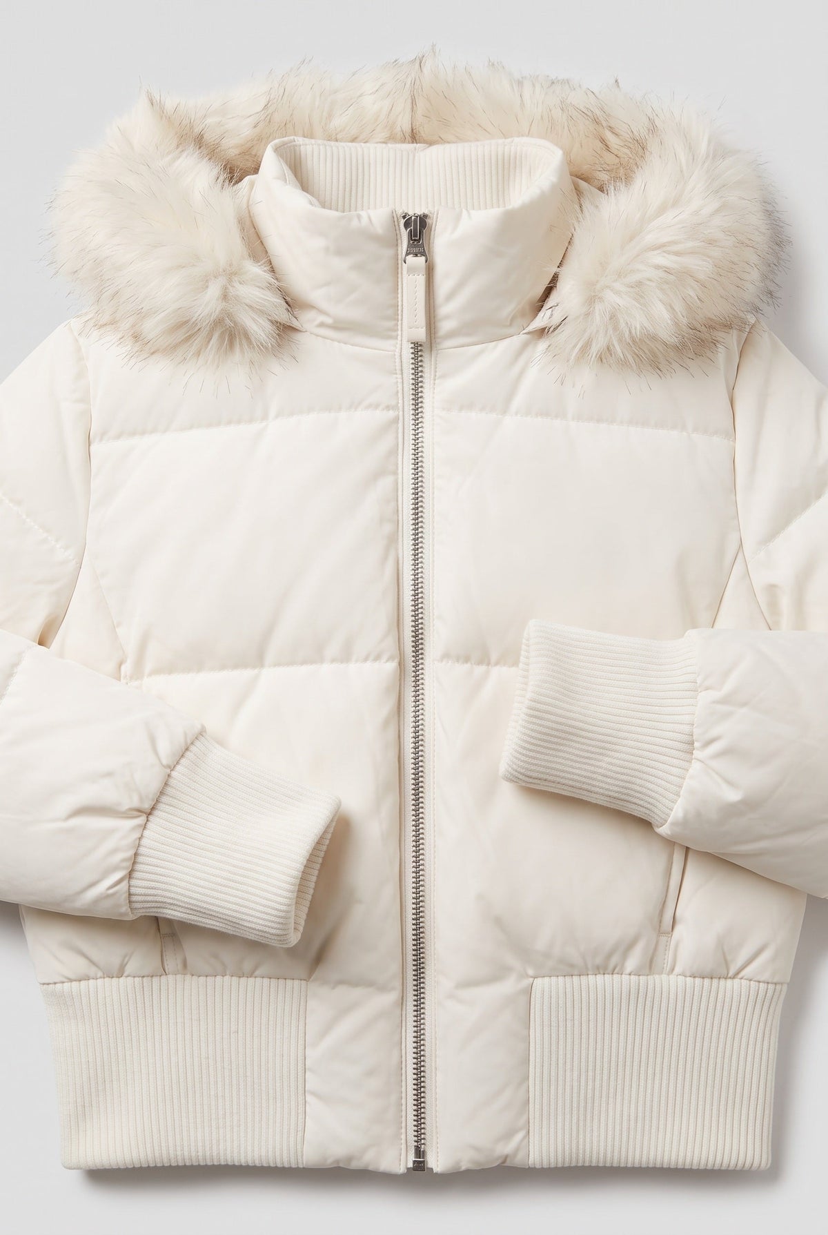 Eva | Stylish Plus Size Coat Cropped Puffer with Plush Hood