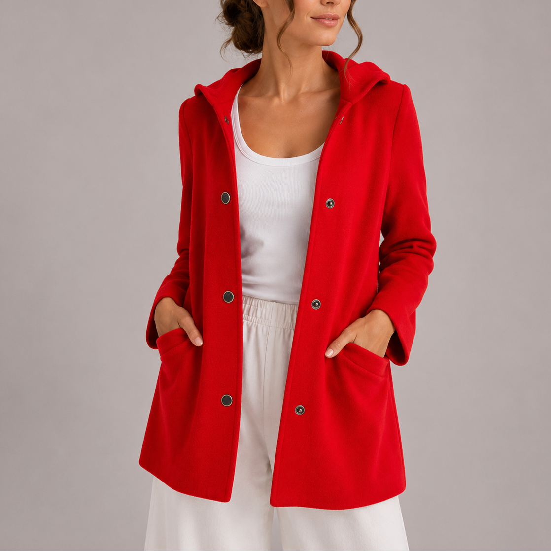 Evie | Relaxed Hooded Cardigan Jacket with Pockets
