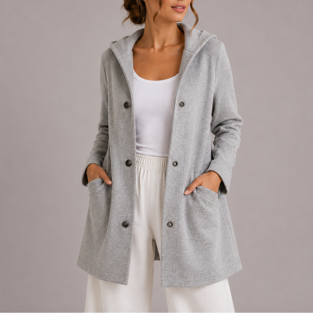 Evie | Relaxed Hooded Cardigan Jacket with Pockets