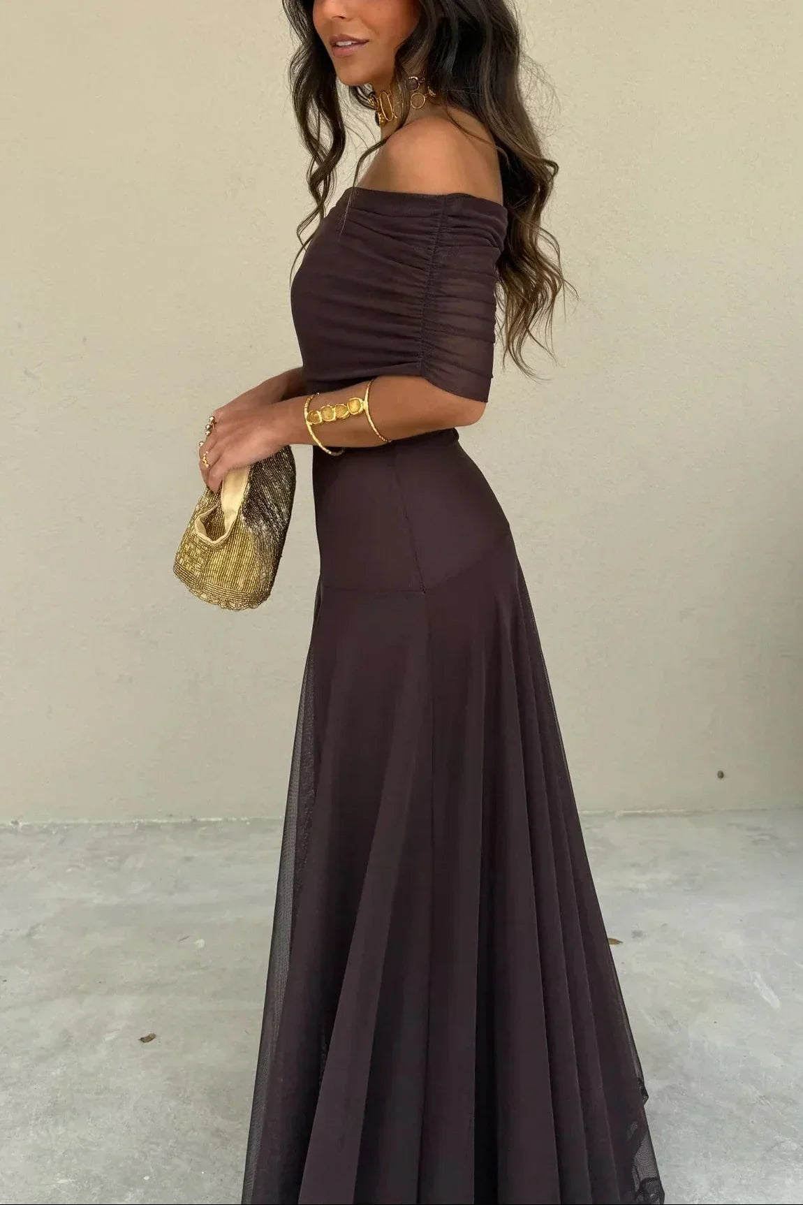 Fatima | Refined One-Shoulder Pleated Autumn Wedding Guest Dress