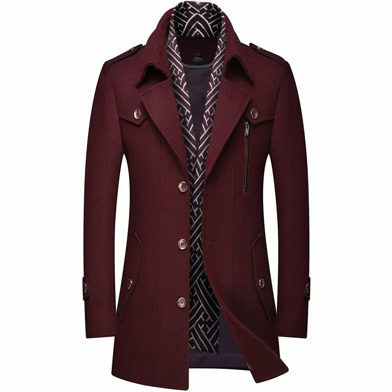Felix | Sophisticated Single-Breasted Mens Winter Coat