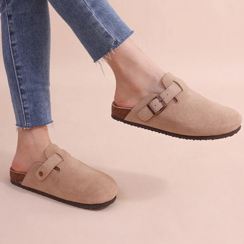 Florence | Effortless Buckle Mule Womens Slippers with Arch Support