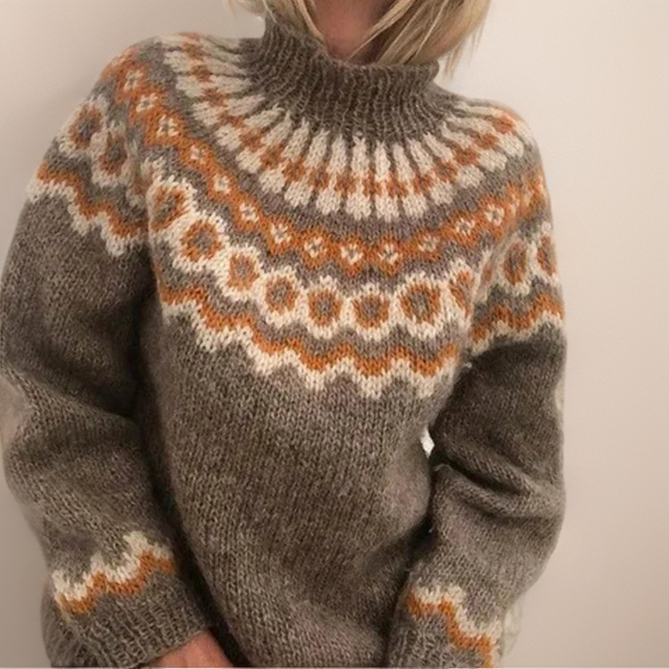 Florence | Effortless Fair Isle Roll Neck Jumper