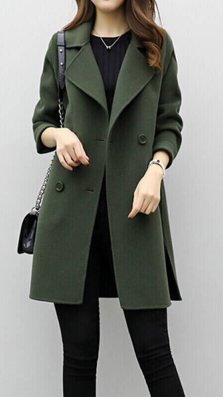 Florence | Refined Double-Breasted Long Trench Jacket