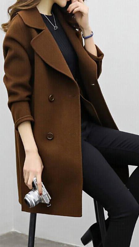 Florence | Refined Double-Breasted Long Trench Jacket