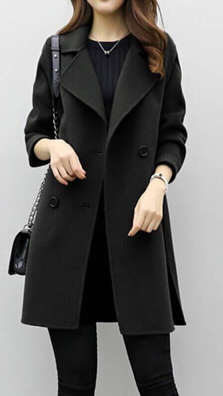 Florence | Refined Double-Breasted Long Trench Jacket