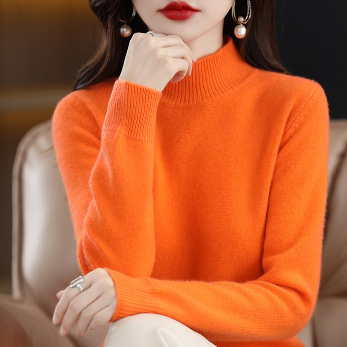Florence | Sophisticated High Neck Long Sleeve Knitted Jumper