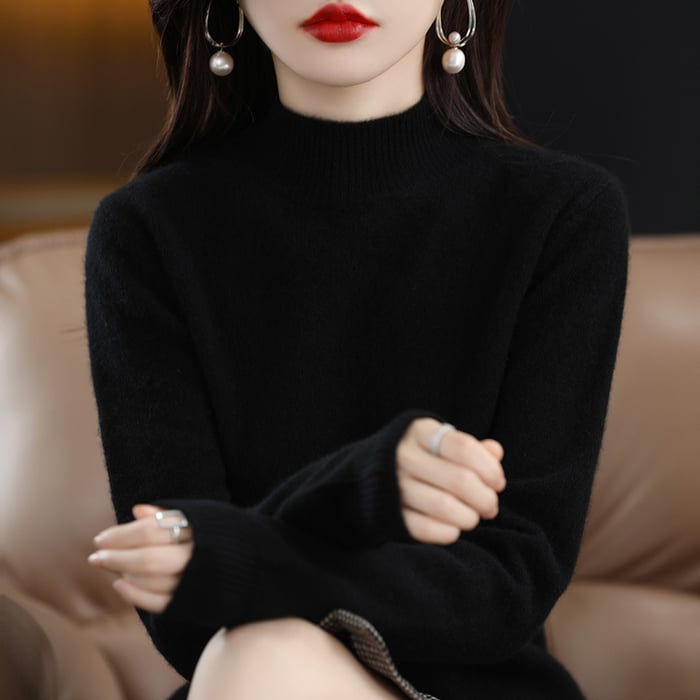 Florence | Sophisticated High Neck Long Sleeve Knitted Jumper