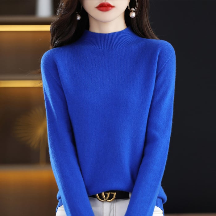 Florence | Sophisticated High Neck Long Sleeve Knitted Jumper