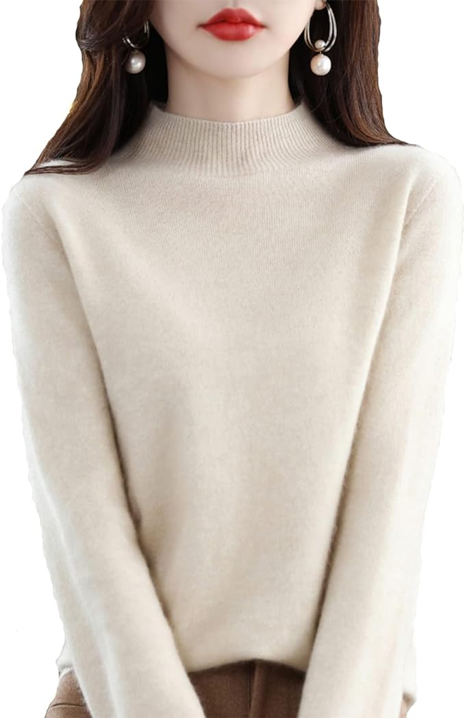 Florence | Sophisticated High Neck Long Sleeve Knitted Jumper