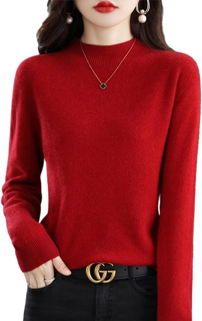 Florence | Sophisticated High Neck Long Sleeve Knitted Jumper