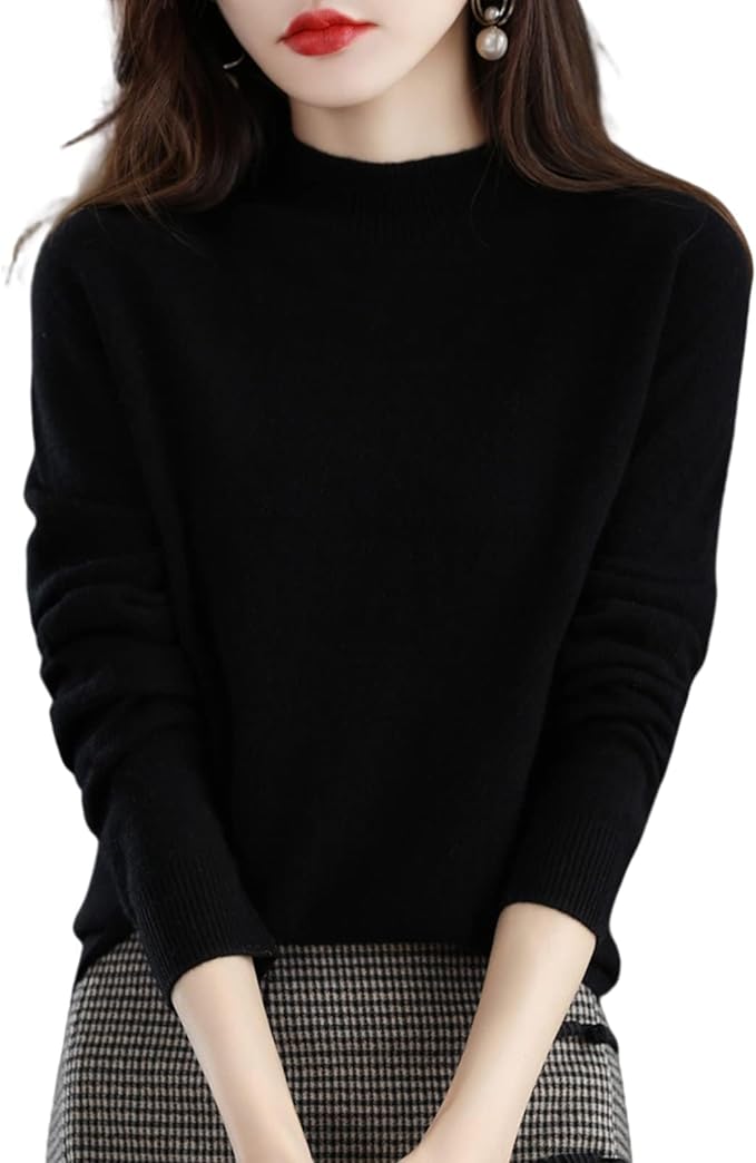Florence | Sophisticated High Neck Long Sleeve Knitted Jumper