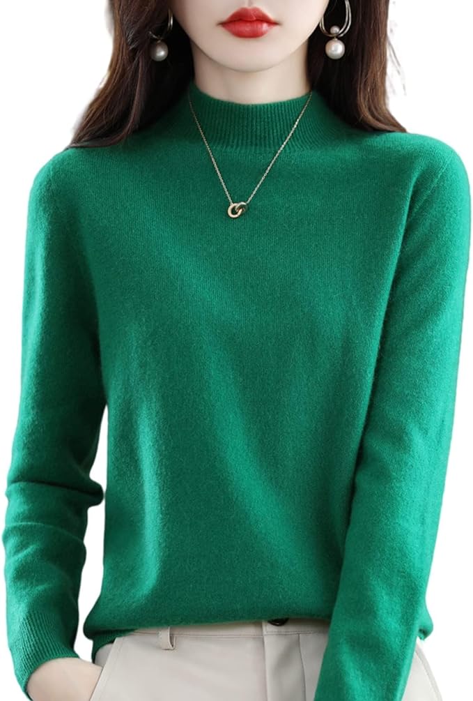 Florence | Sophisticated High Neck Long Sleeve Knitted Jumper