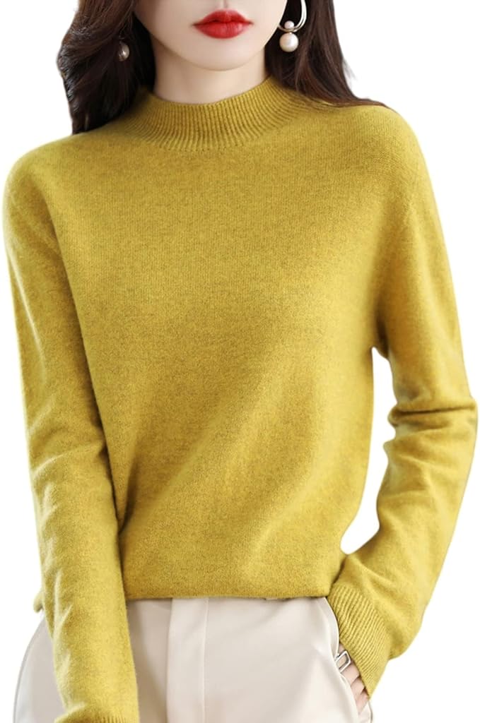 Florence | Sophisticated High Neck Long Sleeve Knitted Jumper