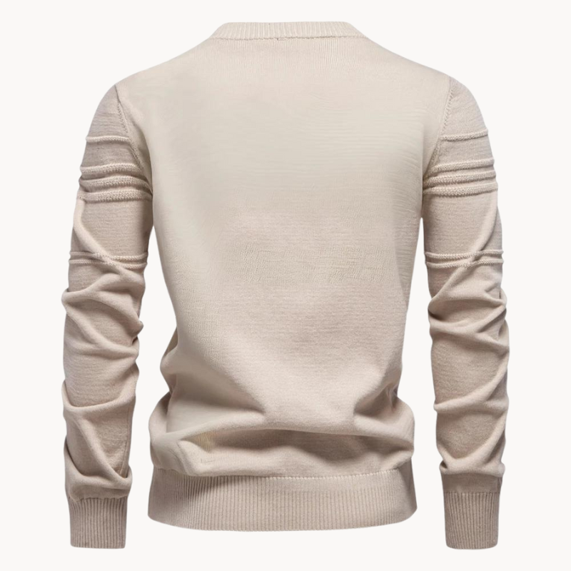 Frankie | Classic Textured Crew Neck Mens Knitted Jumper