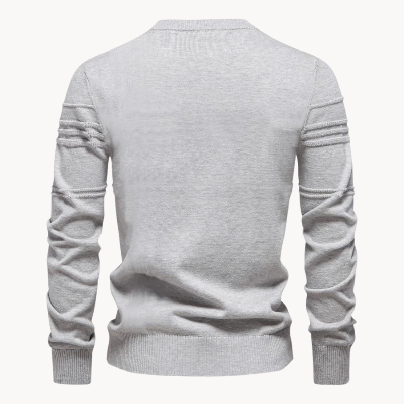 Frankie | Classic Textured Crew Neck Mens Knitted Jumper