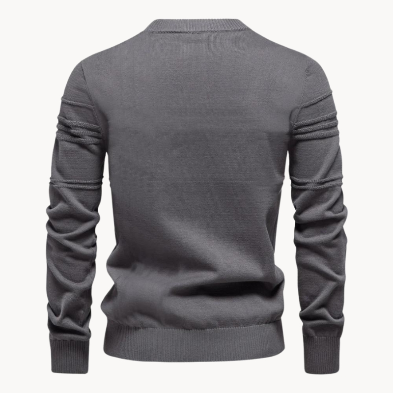 Frankie | Classic Textured Crew Neck Mens Knitted Jumper