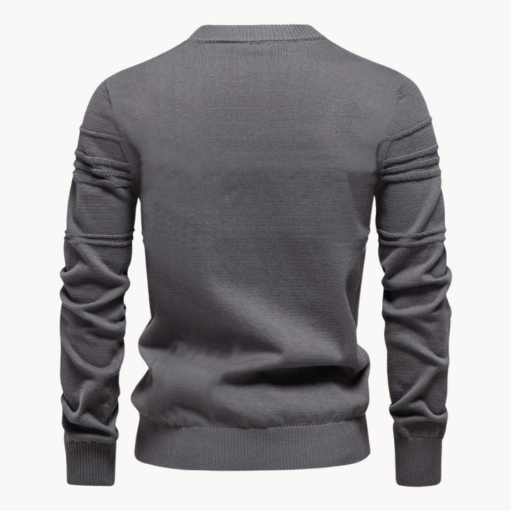 Frankie | Classic Textured Crew Neck Mens Knitted Jumper