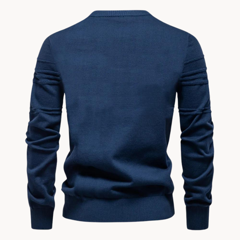 Frankie | Classic Textured Crew Neck Mens Knitted Jumper