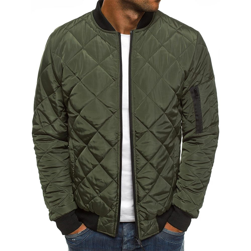 Freddie | Elegant Quilted Diamond Bomber Jacket