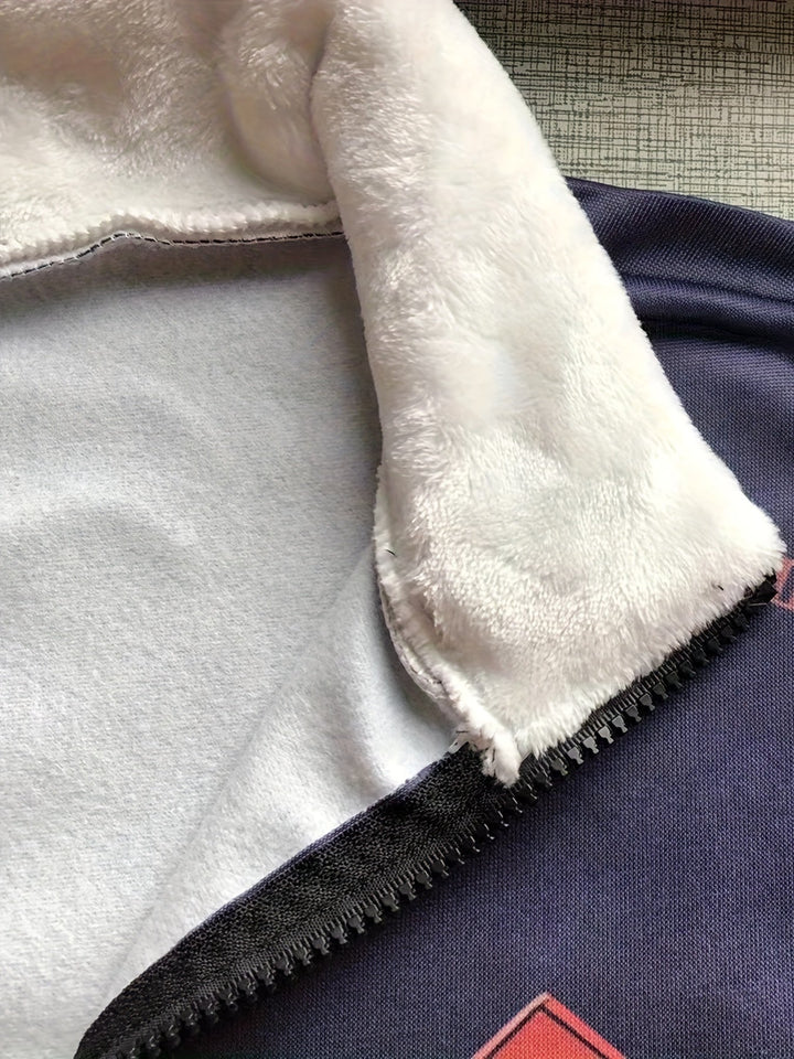 Freddie | Geometric Half Zip Mens Fleece Jacket