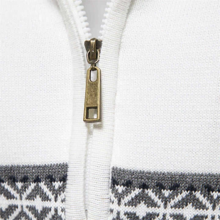 Frederick | Half Zip Fair Isle Mens Knitted Jumper