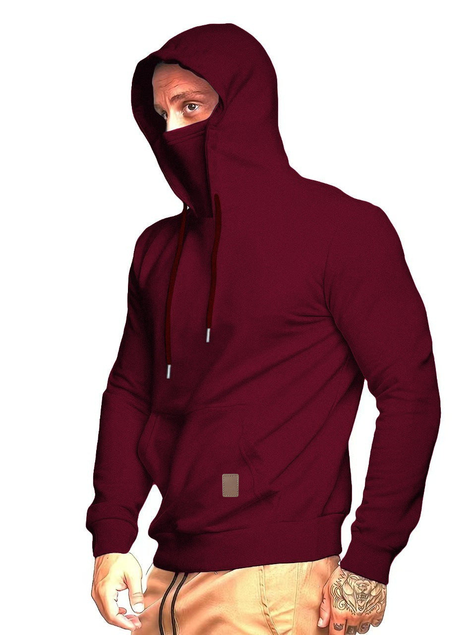 Frederick | Muscle Fit Masked Pullover Mens Hoodie