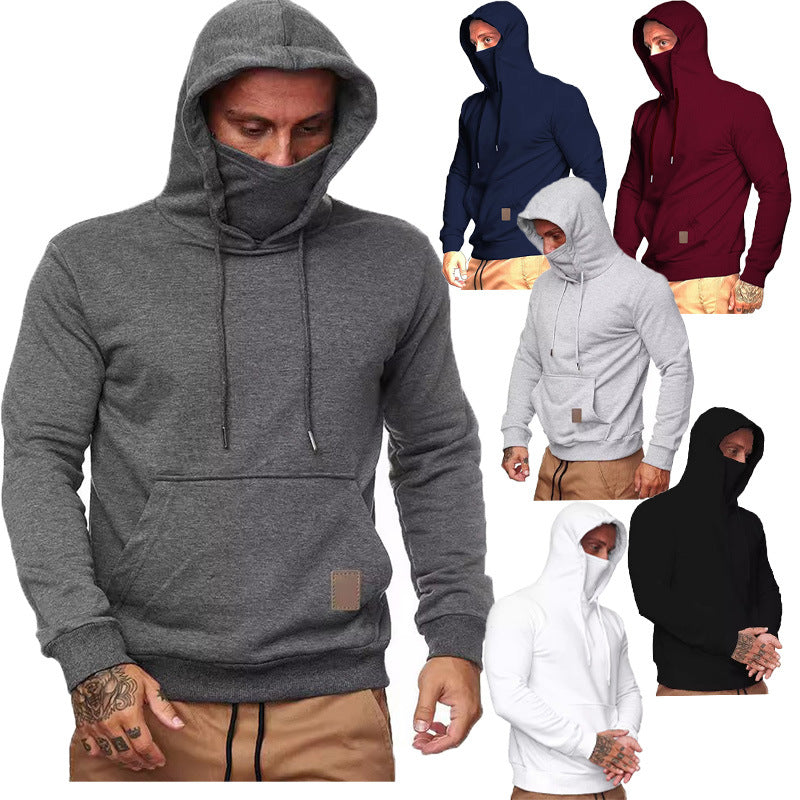 Frederick | Muscle Fit Masked Pullover Mens Hoodie