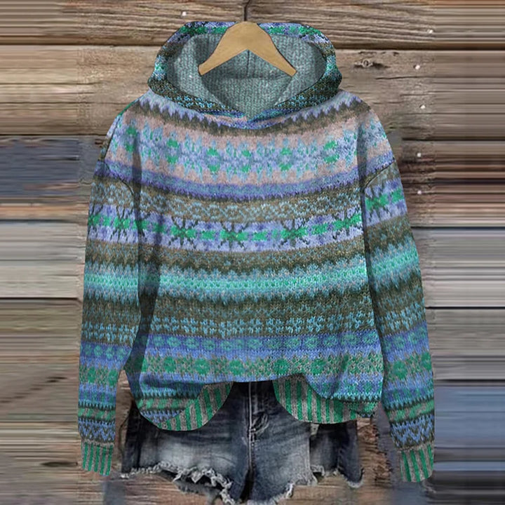 Freya | Timeless Fair Isle Hooded Knitted Jumper