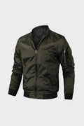 Gabriel | Cosy Ribbed Zip-Up Bomber Jacket with Stand-Up Collar
