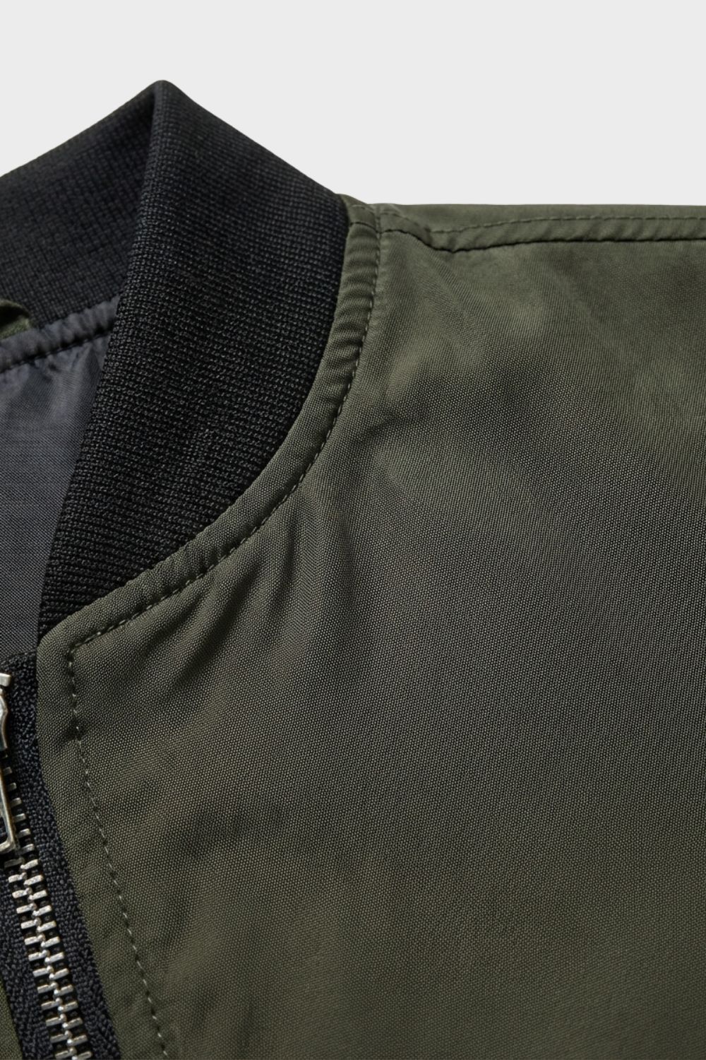 Gabriel | Cosy Ribbed Zip-Up Bomber Jacket with Stand-Up Collar