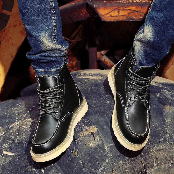 George | Classic Moc Toe Lace Up Mens Winter Boots