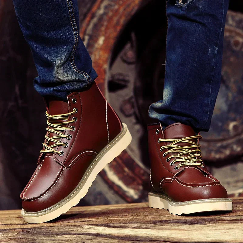 George | Classic Moc Toe Lace Up Mens Winter Boots