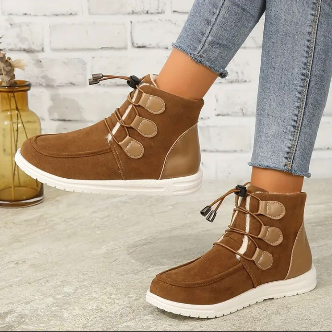 Grace | Classic Toggle Lace Up Ankle Winter Boots