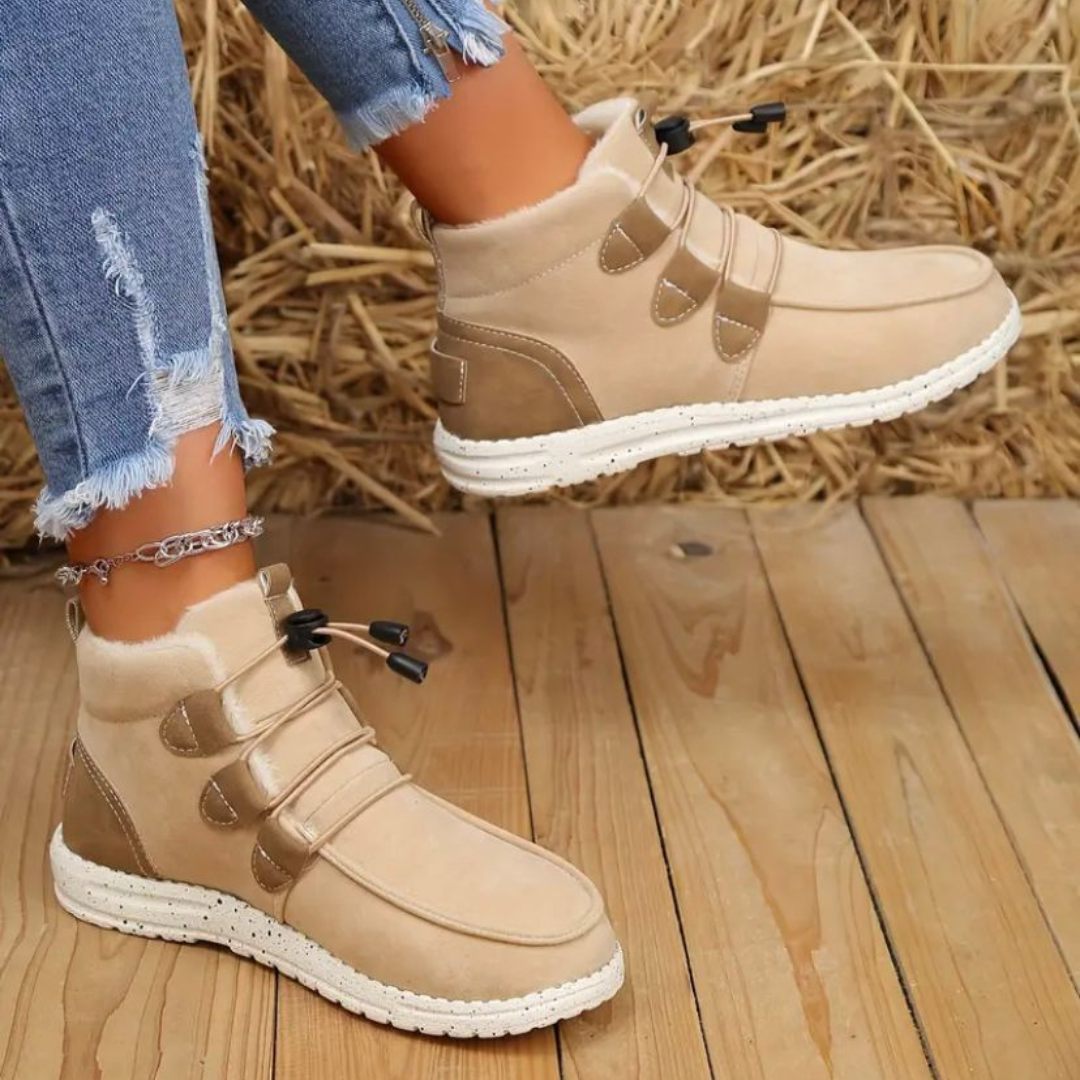 Grace | Classic Toggle Lace Up Ankle Winter Boots